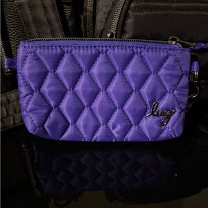 Lug Quilted Purple Metro XL ID pouch